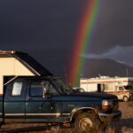 Truck and a rainbow