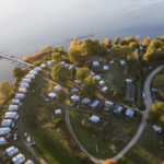 Aerial view of all campground sites.