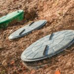 Tank lids from RV park septic system