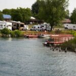 RV park or campground by the lake in the United States