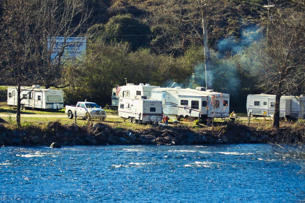 RV park by the lake