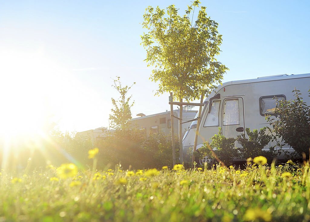 RV park in the morning sun