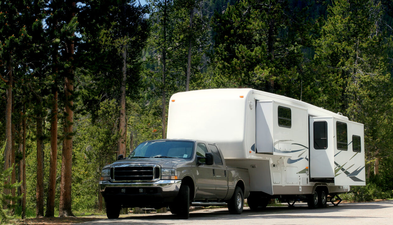 Camper Trailer In Yellowstone