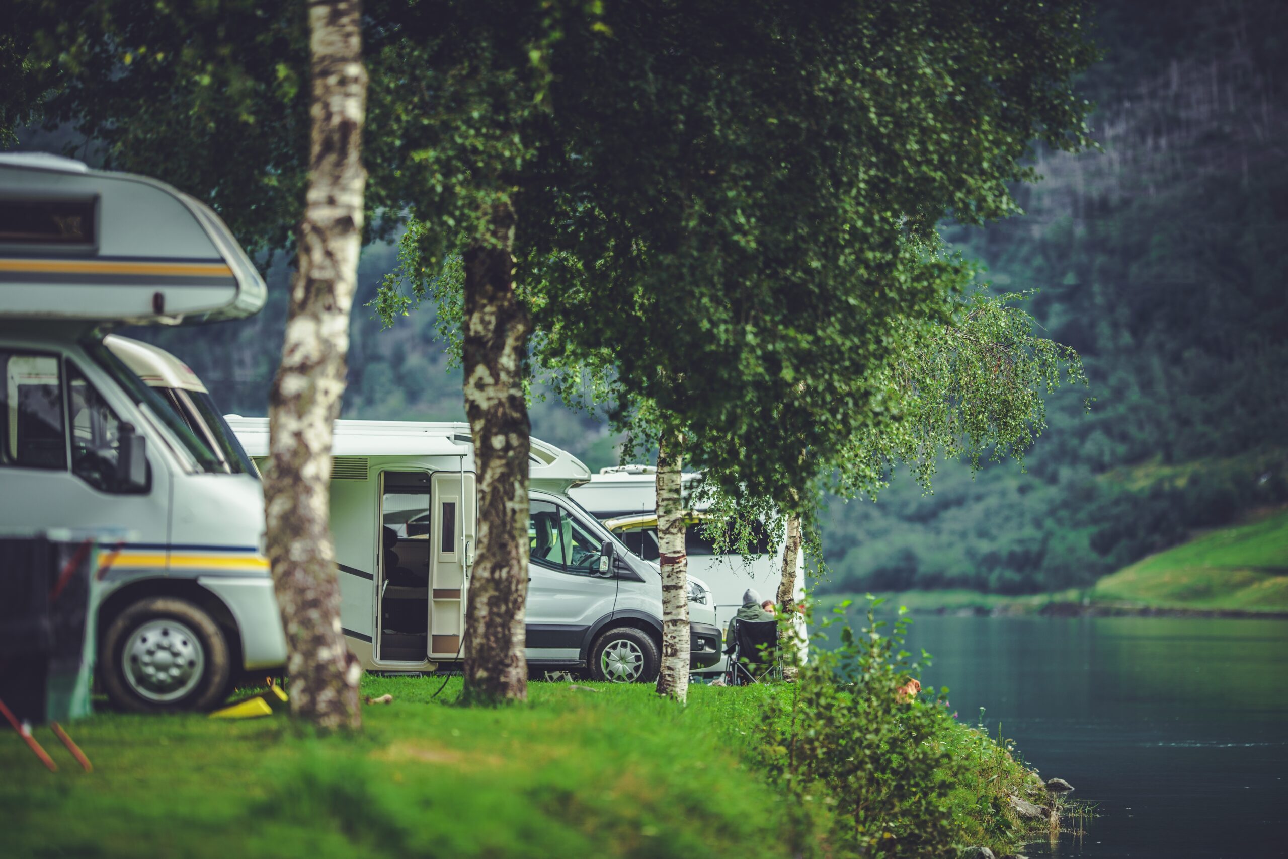 RV park by the lake