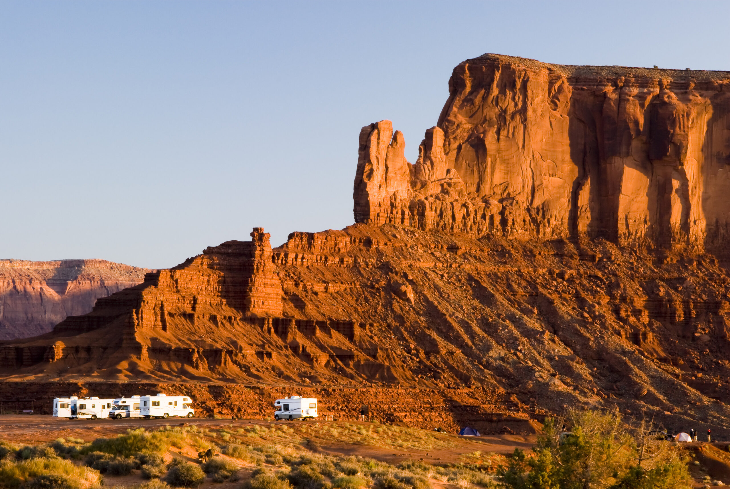 Long-term camping in Monument Valley, Arizona