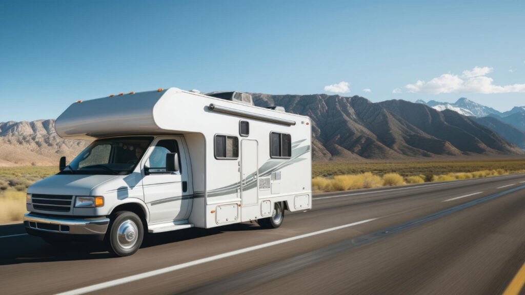 A camper van on the move 