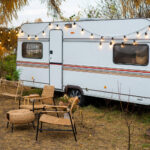 a camper van decorated