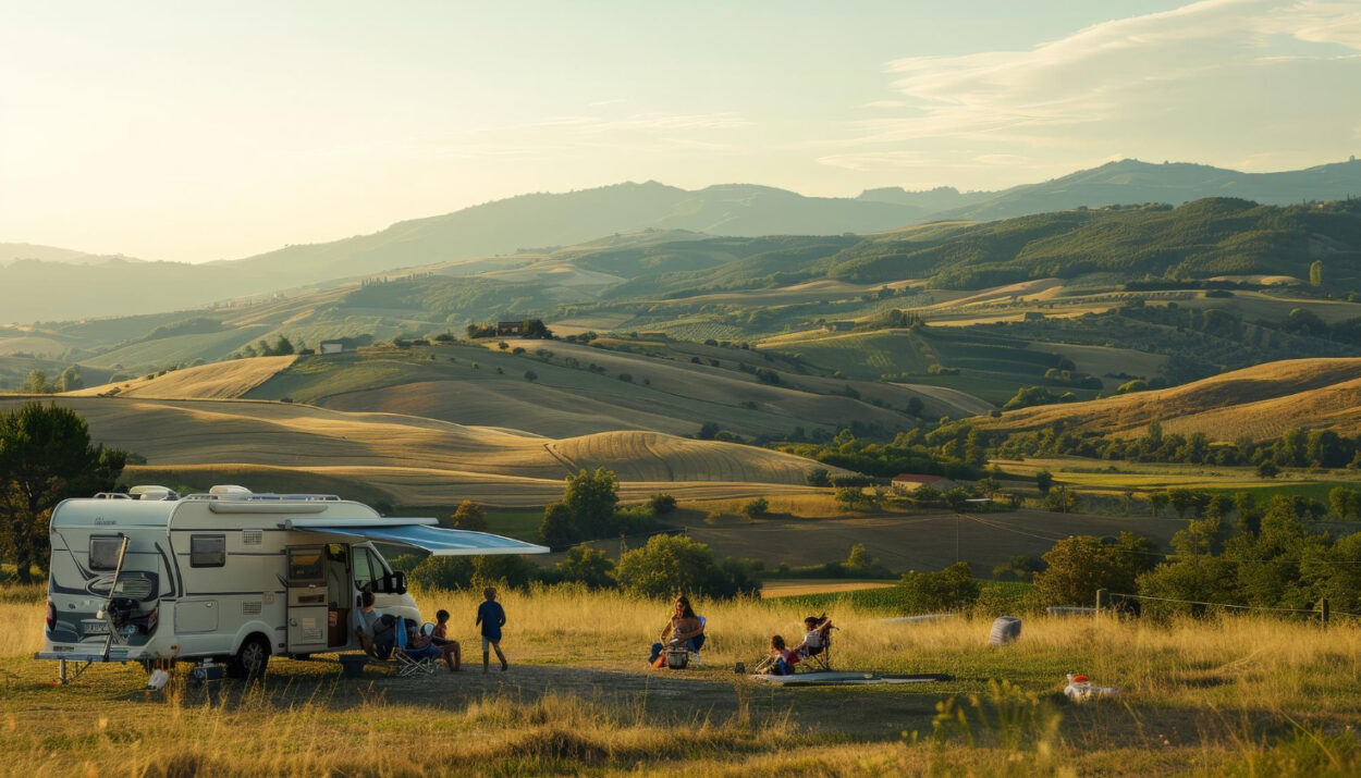 a camper van spot staying in a RV park using Reservation software