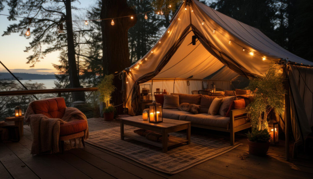 a glamping site using reservations software