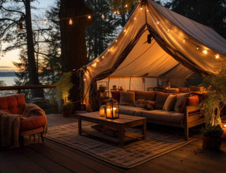 a glamping site using reservations software