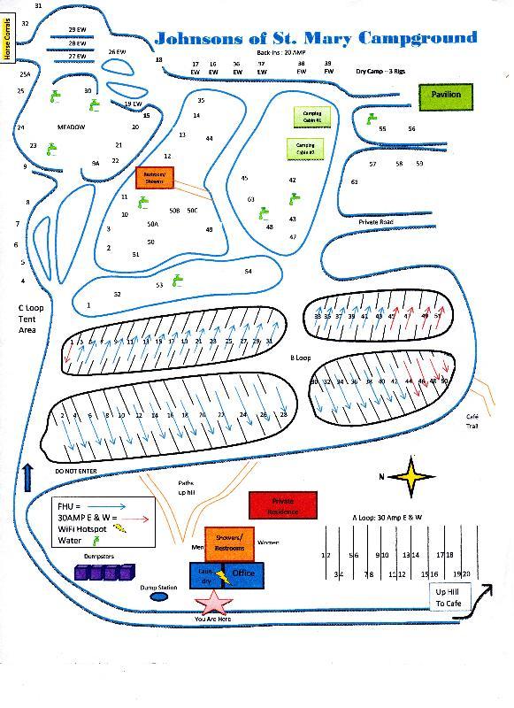 Lake Mary Campground Map