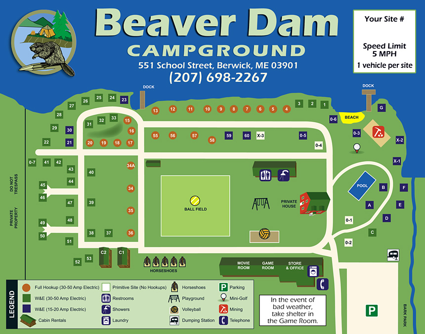 Beaver Dam Lake Map