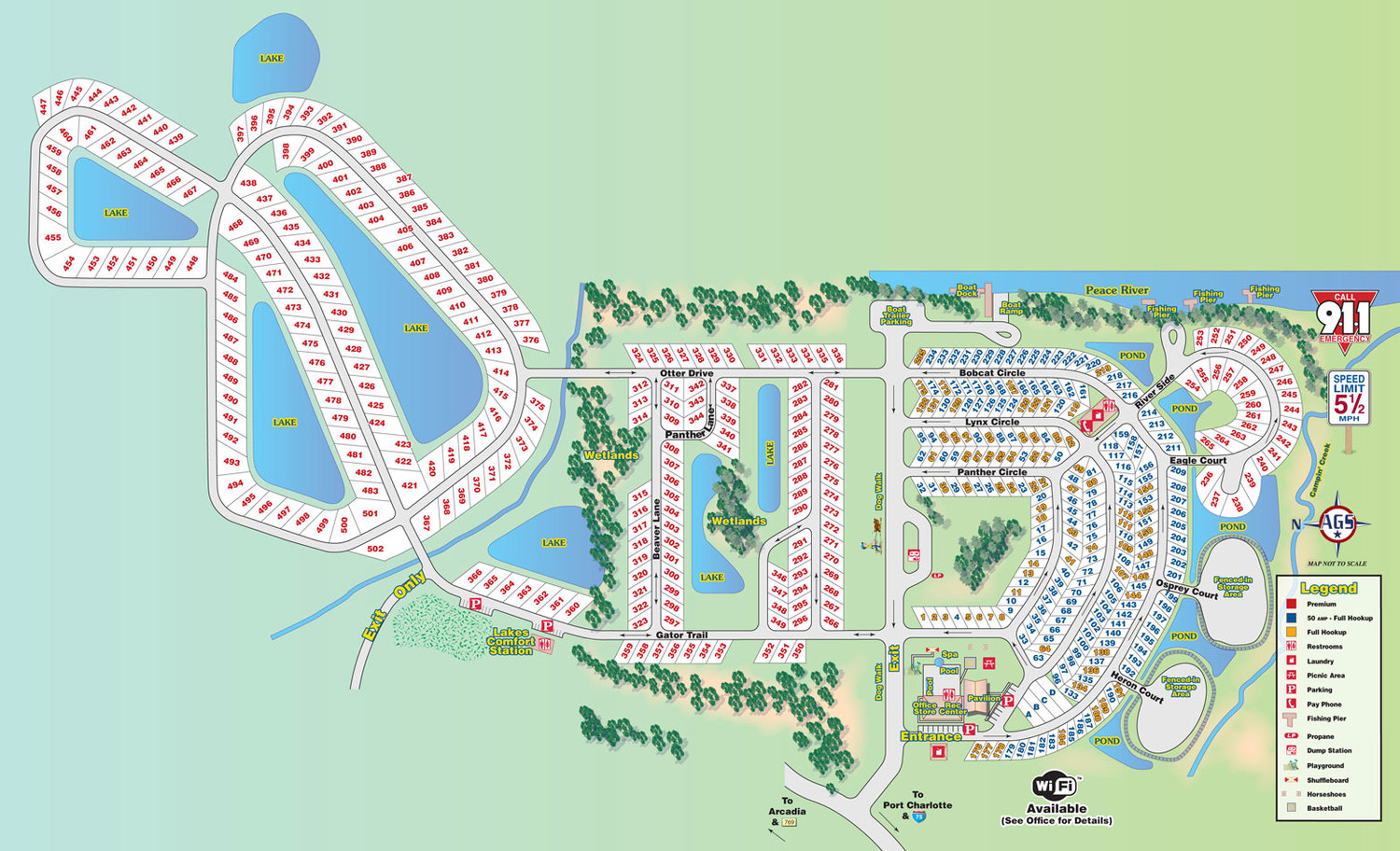 Riverside RV Resort Map