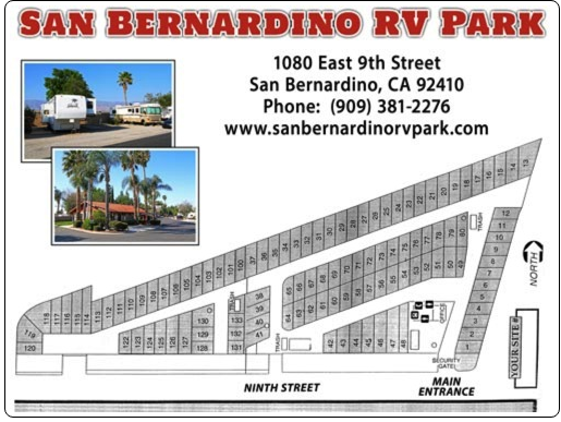 San Bernardino Rv Park San Bernardino Ca Map